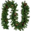 Pre-Lit Dakota Red Pine Artificial Christmas Garland - 9' x 12" - Clear AlwaysLit Lights