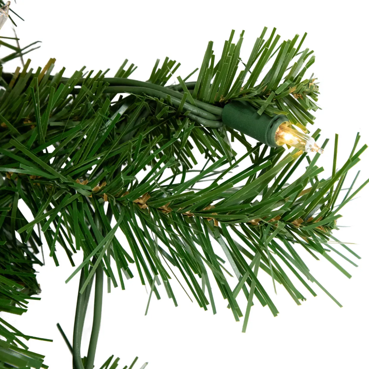 Pre-Lit Dakota Red Pine Artificial Christmas Garland - 9' x 12" - Clear AlwaysLit Lights