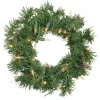 Pre-Lit Deluxe Windsor Pine Artificial Christmas Wreath - 10" - Clear Lights
