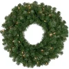 Pre-Lit Deluxe Windsor Pine Artificial Christmas Wreath - 36" - Clear Lights