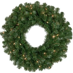 Pre-Lit Deluxe Windsor Pine Artificial Christmas Wreath - 36" - Clear Lights