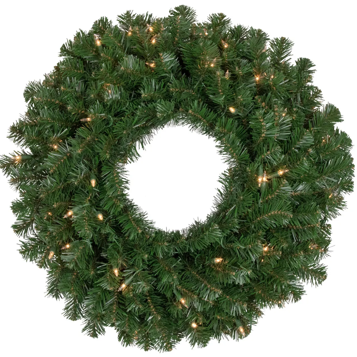 Pre-Lit Deluxe Windsor Pine Artificial Christmas Wreath - 36" - Clear Lights
