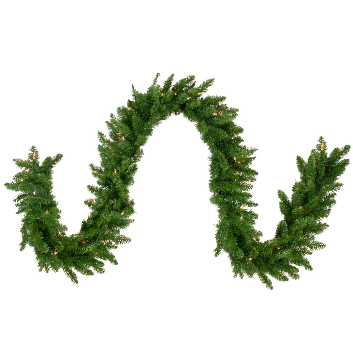 Pre-Lit Eastern Pine Artificial Christmas Garland - 9' x 12" - Clear Lights