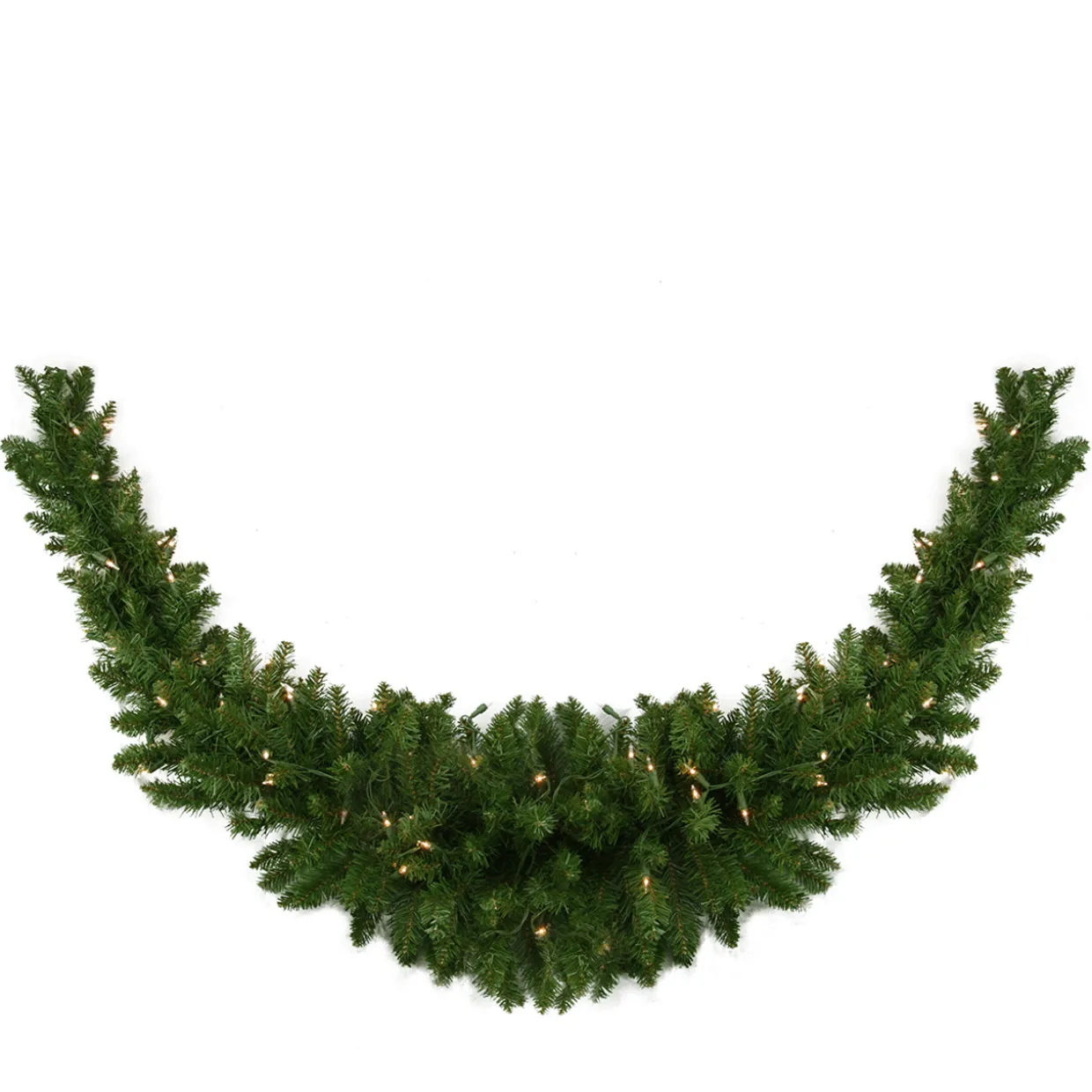 Pre-Lit Eastern Pine Artificial Christmas Swag - 60" - Clear Lights