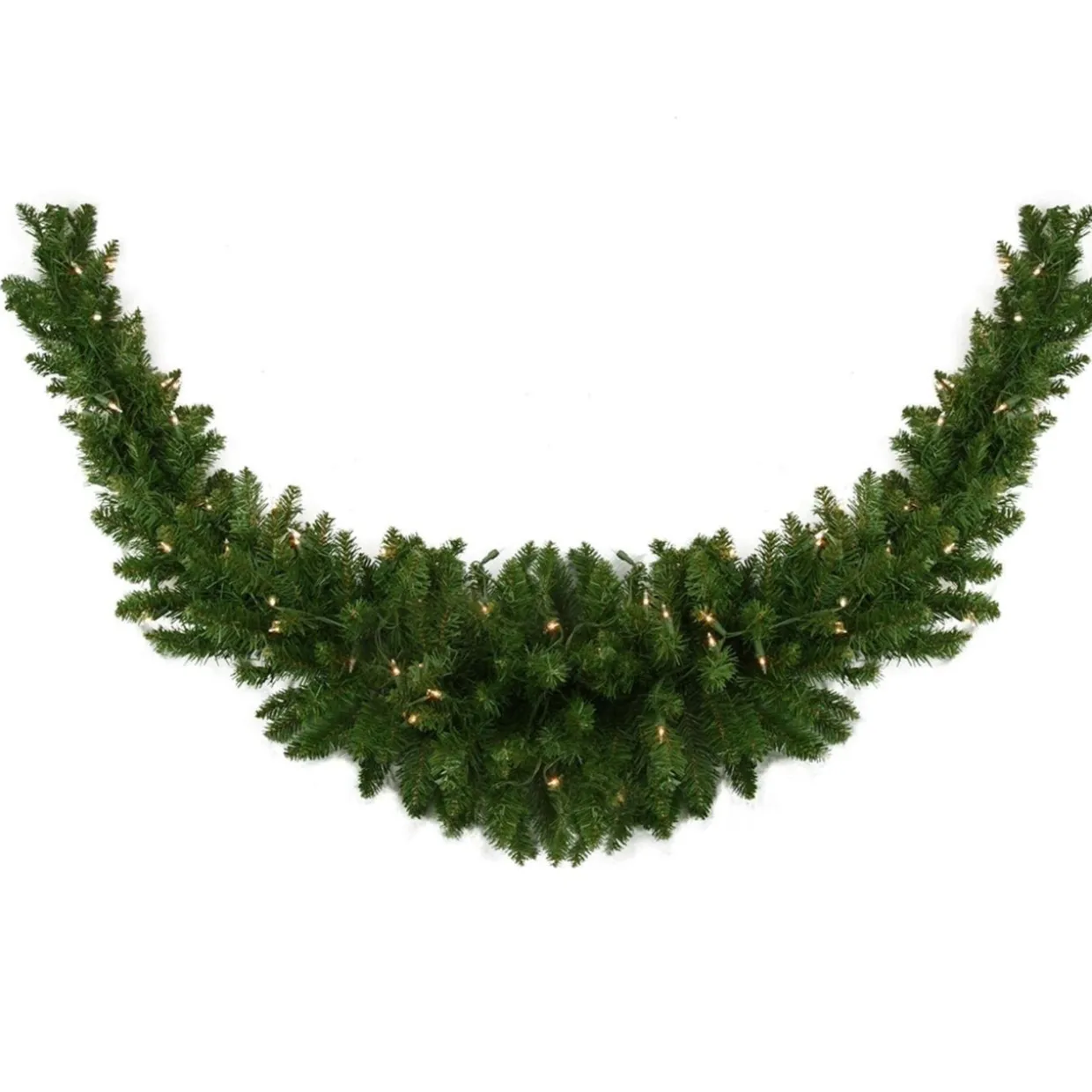 Pre-Lit Eastern Pine Artificial Christmas Swag - 60" - Clear Lights