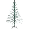 Pre-Lit Green Cascade Twig Tree Outdoor Christmas Decoration - 6' - Green Lights