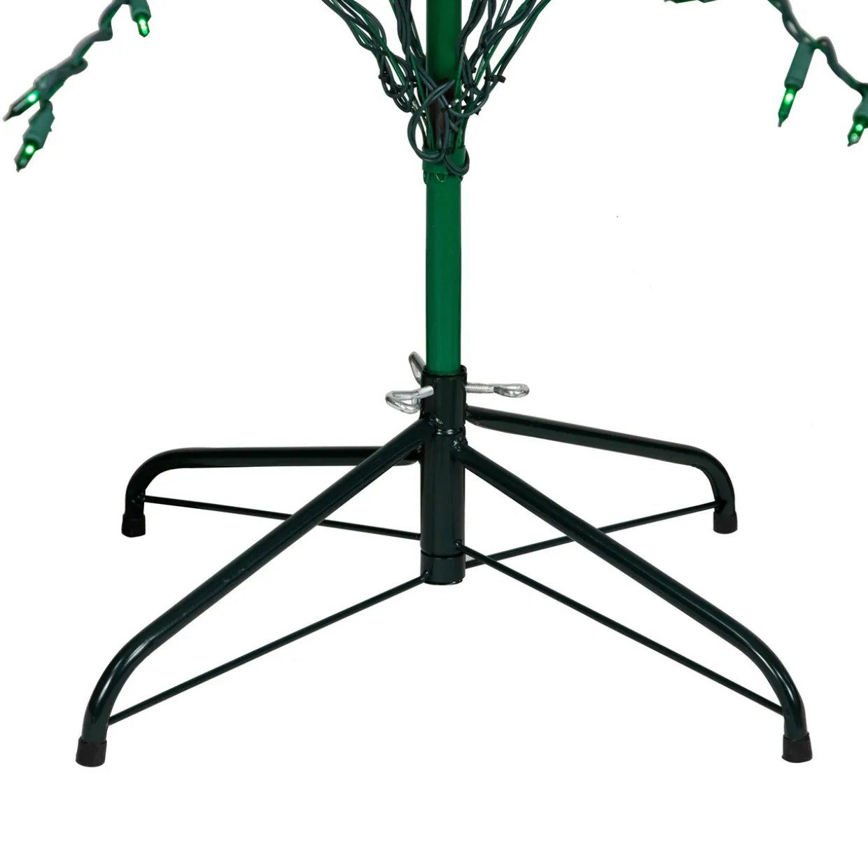 Pre-Lit Green Cascade Twig Tree Outdoor Christmas Decoration - 6' - Green Lights