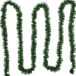 Pre-Lit LED Battery Operated Pine Artificial Christmas Garland - 18' - Multicolor Lights