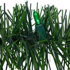 Pre-Lit LED Battery Operated Pine Artificial Christmas Garland - 18' - Multicolor Lights