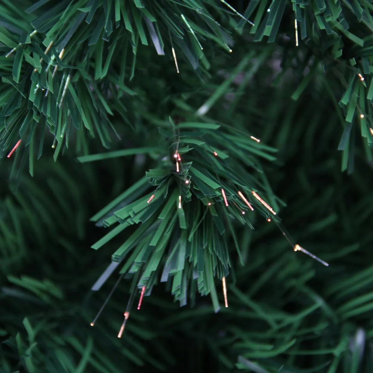 Pre-Lit Medium Color Changing Fiber Optic Artificial Christmas Tree - 7' - Green