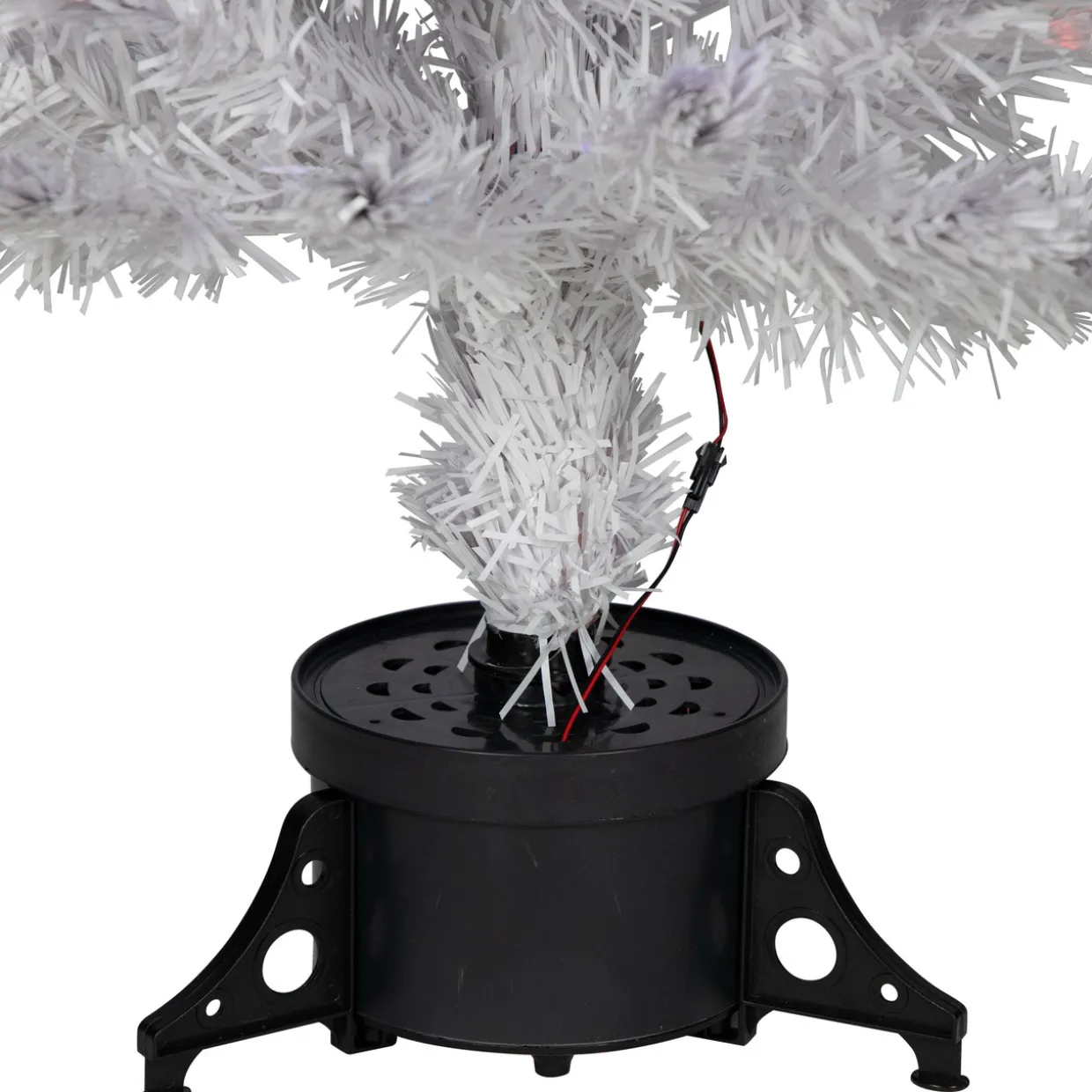 Pre-Lit Medium Iridescent Fiber Optic Artificial Christmas Tree - 4' - White - Blue LED Lights