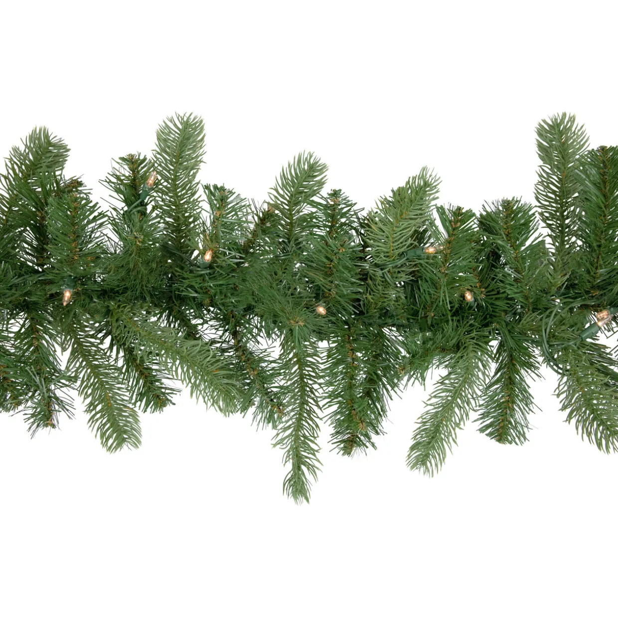 Pre-Lit Noble Fir Artificial Christmas Garland - 9' x 10" - Clear Lights