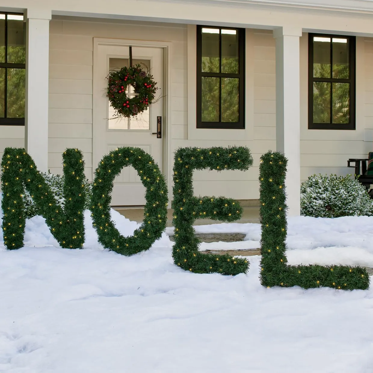 Pre-Lit Noel Artificial Pine Christmas Yard Decoration - 5.5'