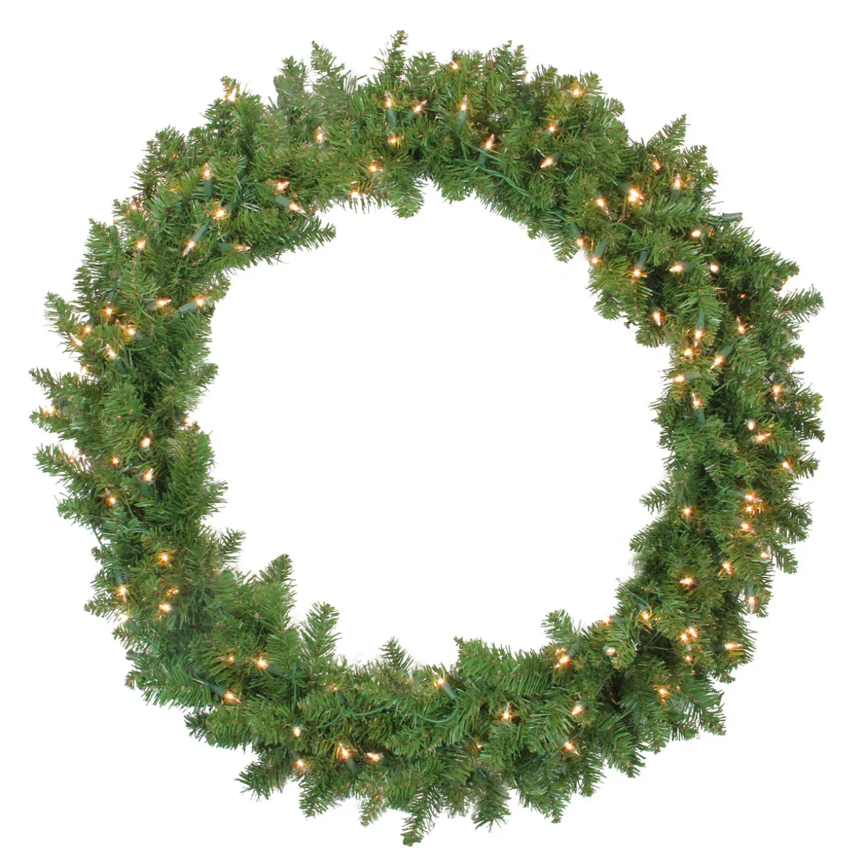 Pre-Lit Northern Pine Artificial Christmas Wreath - 36" - Clear Lights