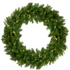 Pre-Lit Northern Pine Artificial Christmas Wreath - 36" - Warm White LED Lights