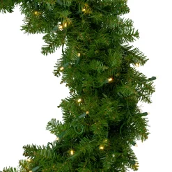 Pre-Lit Northern Pine Artificial Christmas Wreath - 36" - Warm White LED Lights