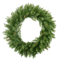 Pre-Lit Northern Pine Artificial Christmas Wreath - 36" - Multi-Color Lights