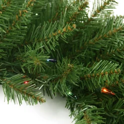 Pre-Lit Northern Pine Artificial Christmas Wreath - 36" - Multi-Color Lights