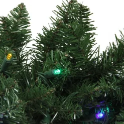Pre-Lit Northern Pine Artificial Christmas Garland - 9' x 10" - Multicolor LED Lights