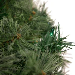 Pre-Lit Oregon Cashmere Pine Artificial Christmas Wreath, 24-Inch, Multi Lights