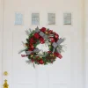 Pre-Lit Plaid and Houndstooth Artificial Christmas Wreath - 24" - Warm White Lights