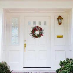 Pre-Lit Plaid and Houndstooth Artificial Christmas Wreath - 24