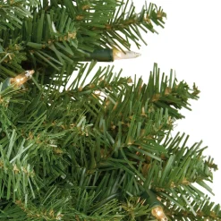 Pre-Lit Rockwood Pine Artificial Christmas Wreath - 24-Inch, Clear Lights