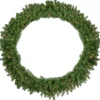 Pre-Lit Rockwood Pine Artificial Christmas Wreath, 48-Inch, Clear Lights