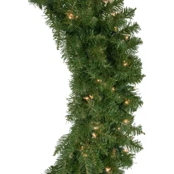Pre-Lit Rockwood Pine Artificial Christmas Wreath, 48-Inch, Clear Lights