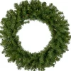 Pre-Lit Rockwood Pine Artificial Christmas Wreath - 24" - Clear Lights