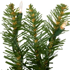 Pre-Lit Rockwood Pine Artificial Christmas Wreath, 36-Inch, Clear Lights