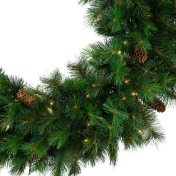 Pre-lit Royal Oregon Pine Artificial Christmas Wreath - 36