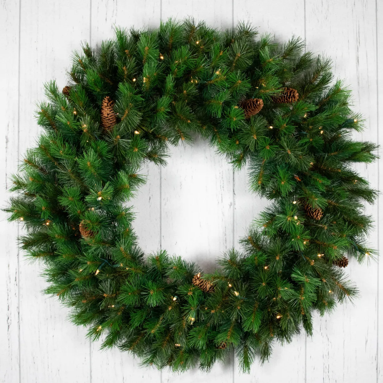 Pre-lit Royal Oregon Pine Artificial Christmas Wreath - 36" - Clear Lights
