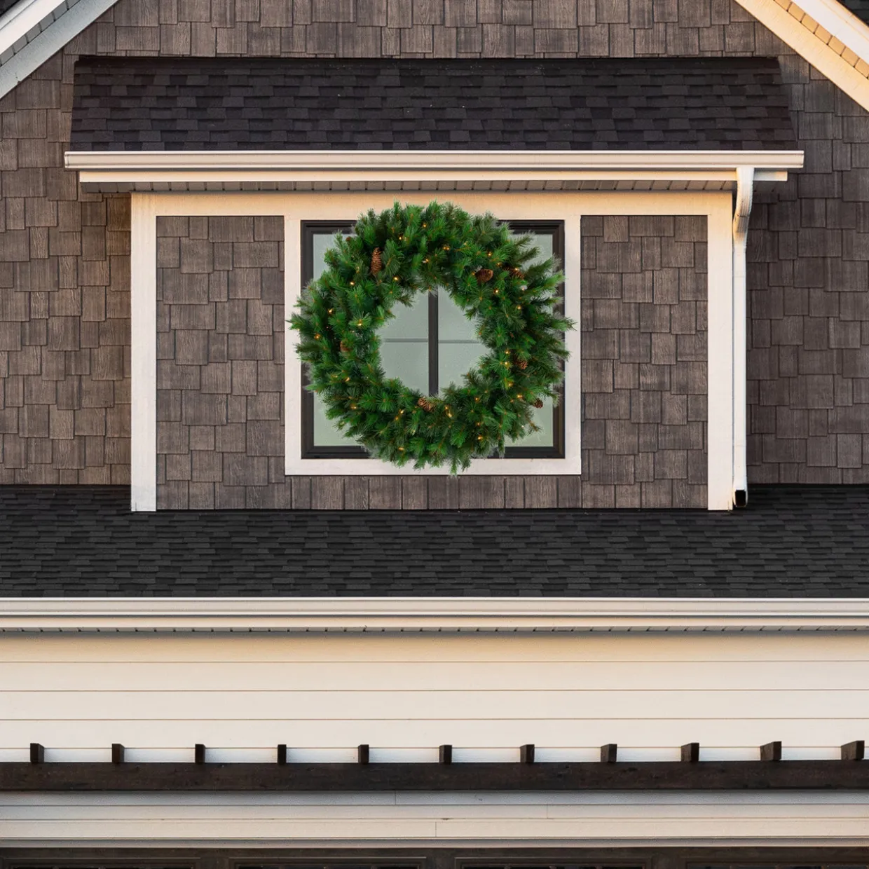 Pre-Lit Royal Oregon Pine Artificial Christmas Wreath - 48" - Clear Lights