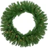 Pre-Lit Sierra Noble Fir Artificial Christmas Wreath, 30-Inch, Clear Lights