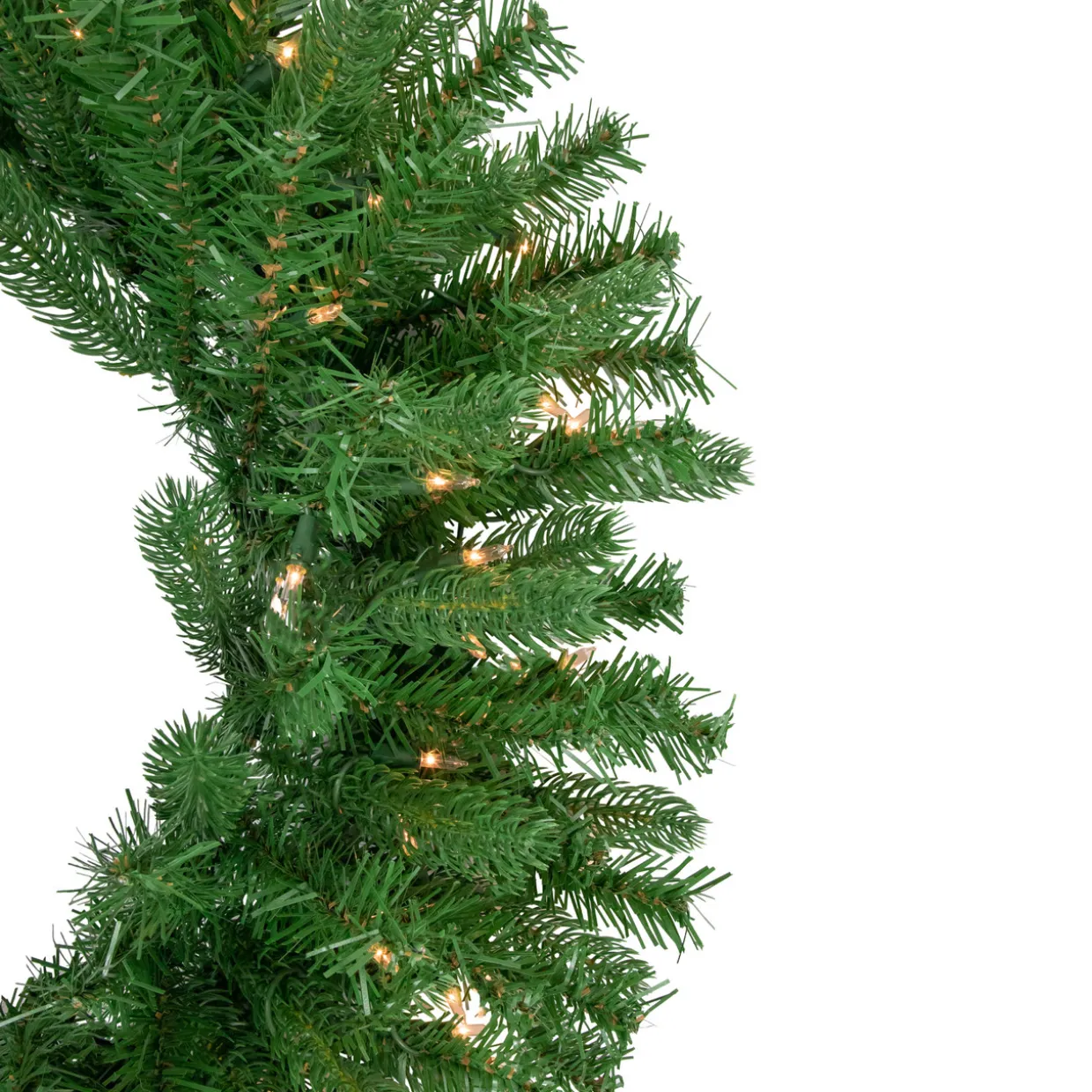 Pre-Lit Sierra Noble Fir Artificial Christmas Wreath, 30-Inch, Clear Lights