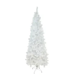 Pre-Lit Slim White Winston Pine Artificial Christmas Tree - 6.5' - Clear Lights