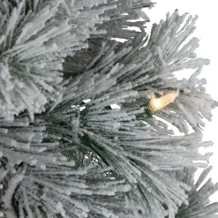 Pre-Lit Snowy Bristle Pine Artificial Christmas Tree - 7.5' - Warm White LED Lights