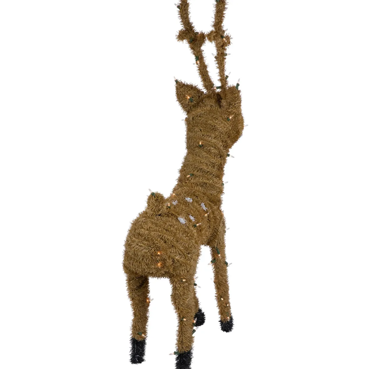 Pre-Lit Standing Reindeer with Spots Outdoor Christmas Decoration - Brown