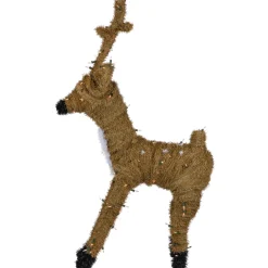 Pre-Lit Standing Reindeer with Spots Outdoor Christmas Decoration - Brown