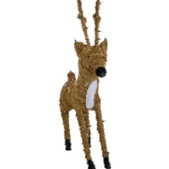 Pre-Lit Standing Reindeer with Spots Outdoor Christmas Decoration - Brown
