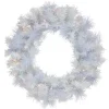 Pre-Lit Vermont White Pine Artificial Christmas Wreath, 24-Inch, Clear Lights