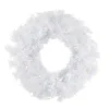 Pre-Lit White Alaskan Pine Artificial Christmas Wreath, 48-Inch, Warm White LED Lights