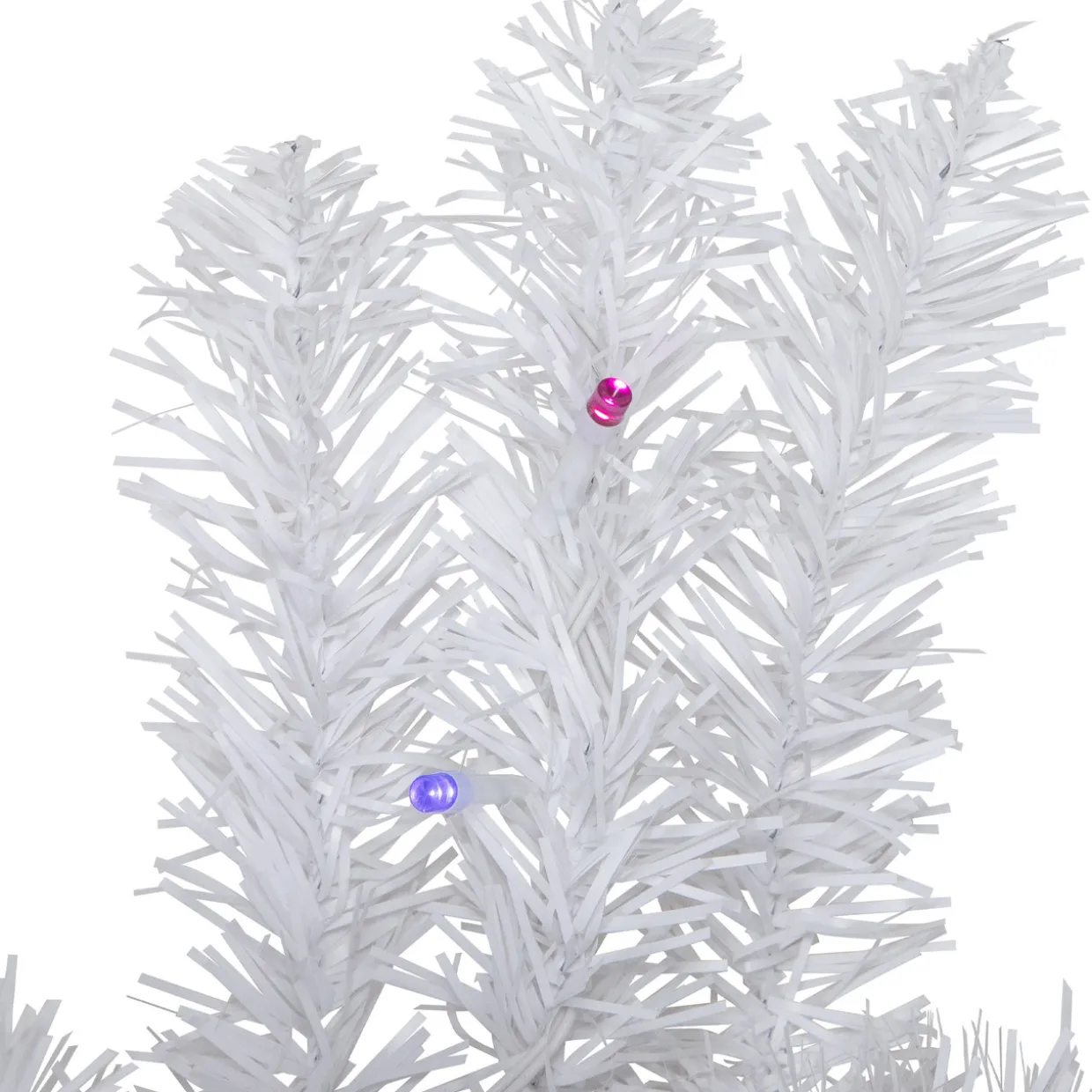 Pre-Lit White Pine Battery Operated Christmas Wreath - 36" - Multicolor LED Lights