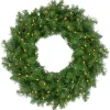 Pre-Lit Whitmire Pine Artificial Christmas Wreath - 24" - Warm White LED Lights