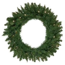 Pre-Lit Winona Fir Artificial Christmas Wreath, 24-Inch, Warm White LED Lights