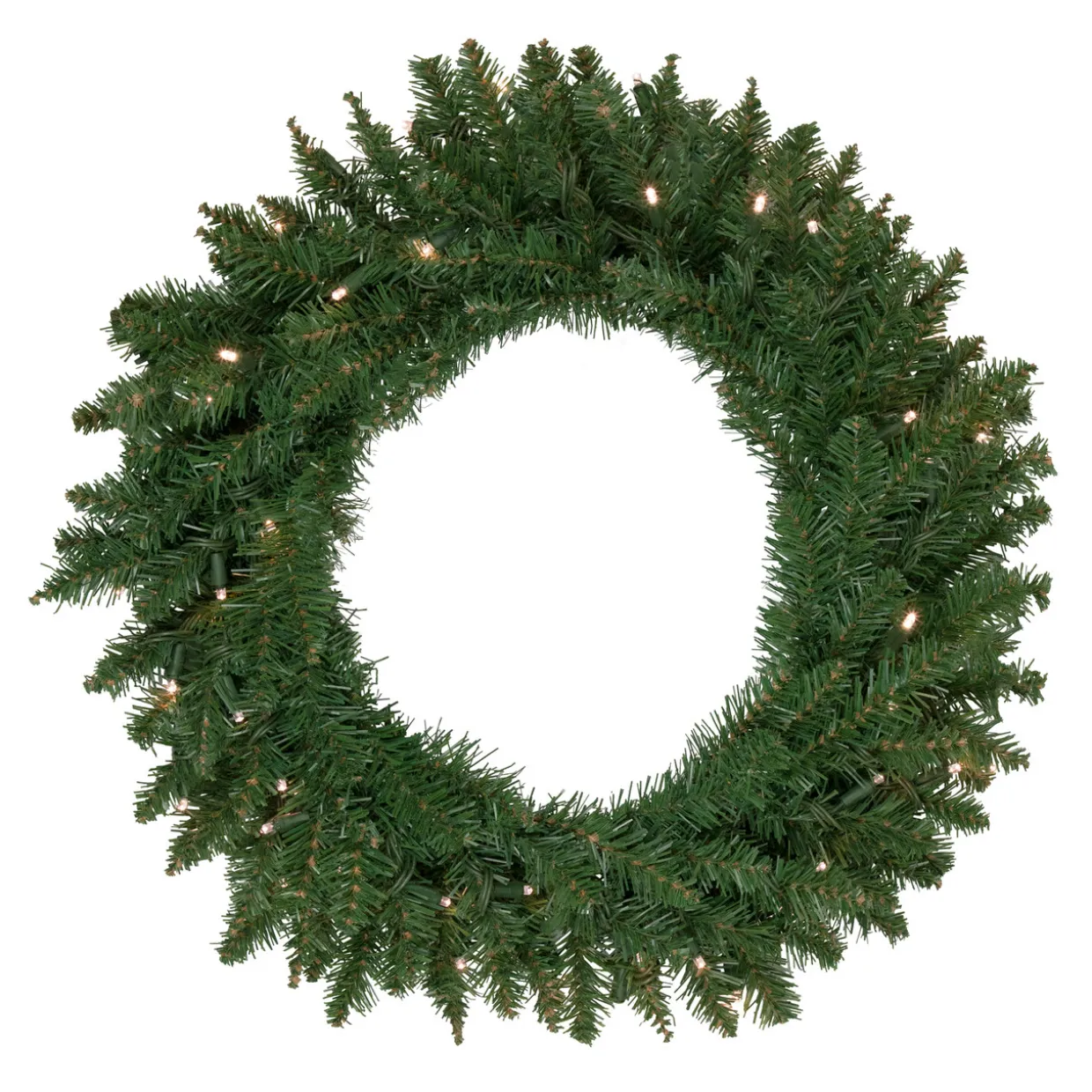 Pre-Lit Winona Fir Artificial Christmas Wreath, 24-Inch, Warm White LED Lights