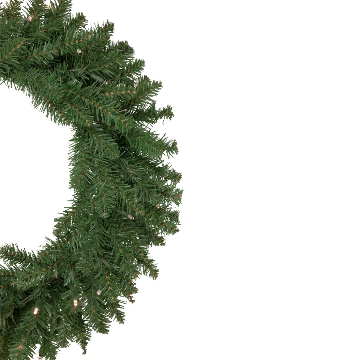 Pre-Lit Winona Fir Artificial Christmas Wreath, 24-Inch, Warm White LED Lights