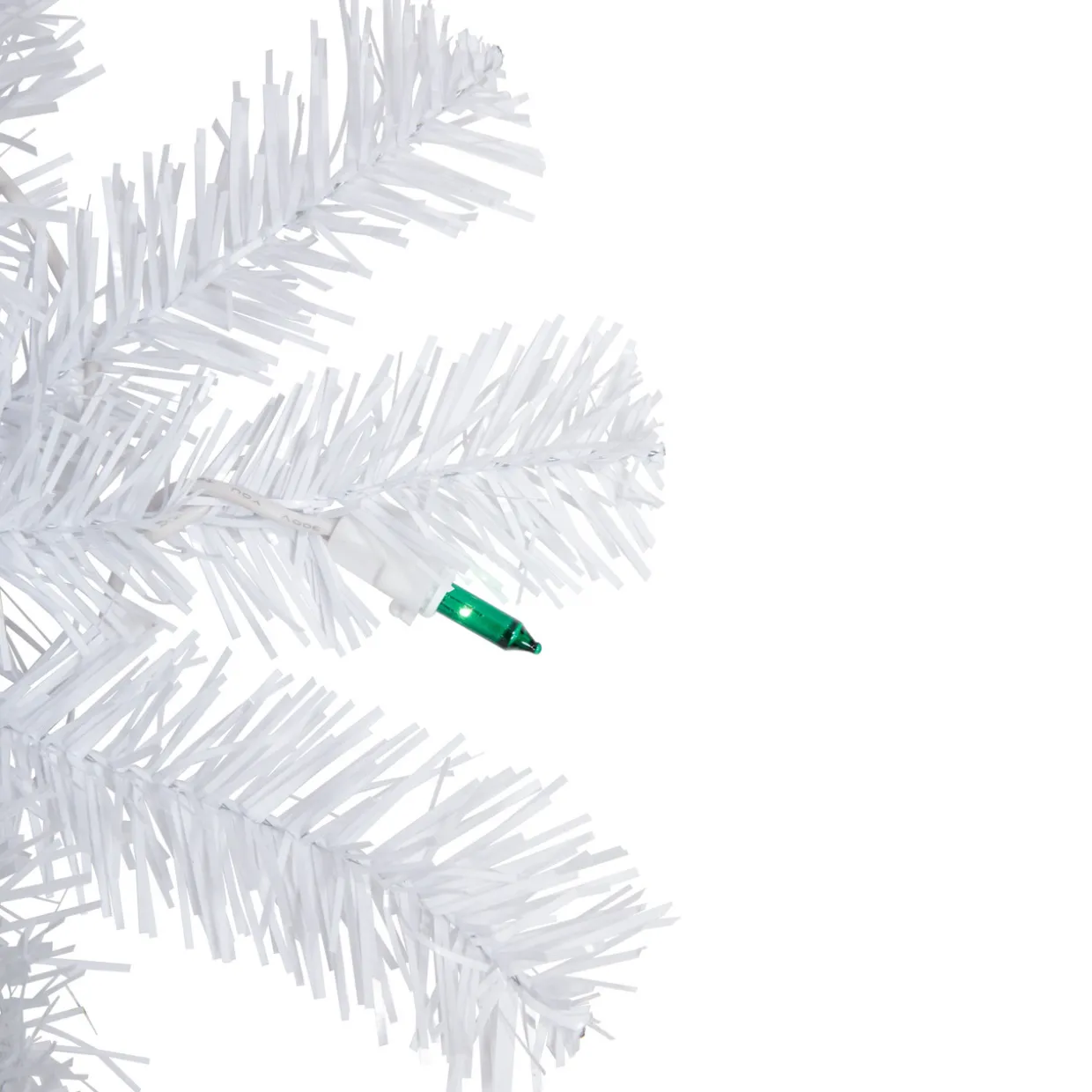 Pre-Lit Woodbury White Pine Artificial Christmas Wreath, 24-Inch, Green Lights