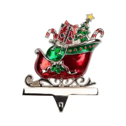 Present Filled Sleigh Christmas Stocking Holder - 5.5"